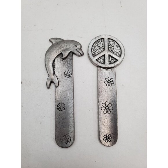 Peace Bookmark - dolphin BookMark - Peace Symbol Bookmark Handmade Metal - Picture 10 of 10